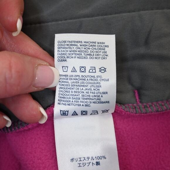 Lands' End Womens S Pink Fleece Zip Front Jacket NEW - Picture 11 of 11